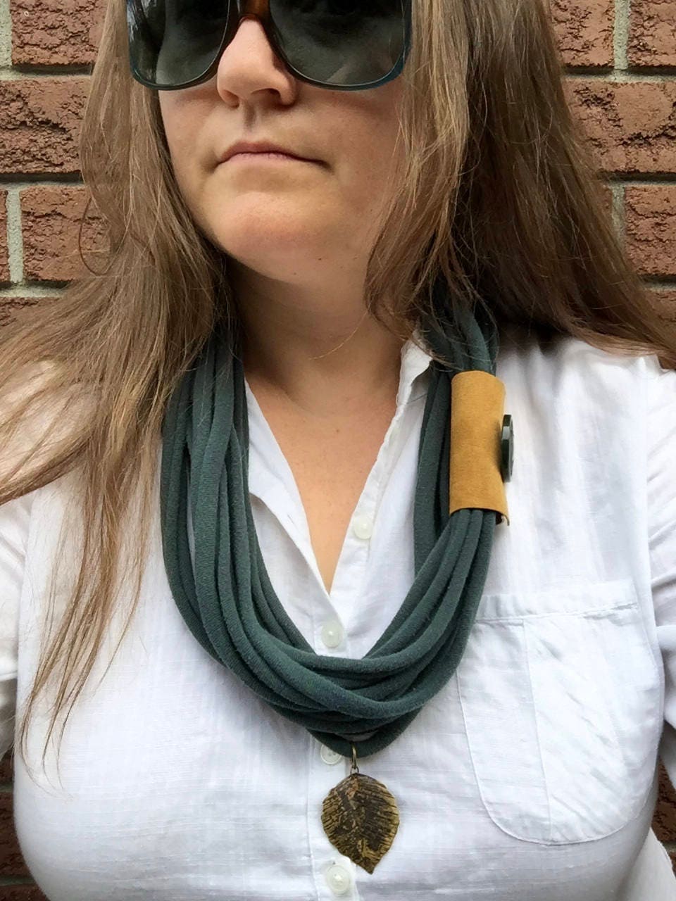 Recycled Scarf T-Shirt Scarf Infinity Scarf Summer Scarf | Etsy
