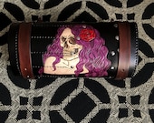 Barber or Stylist Tool Roll with Day of The Dead Artwork