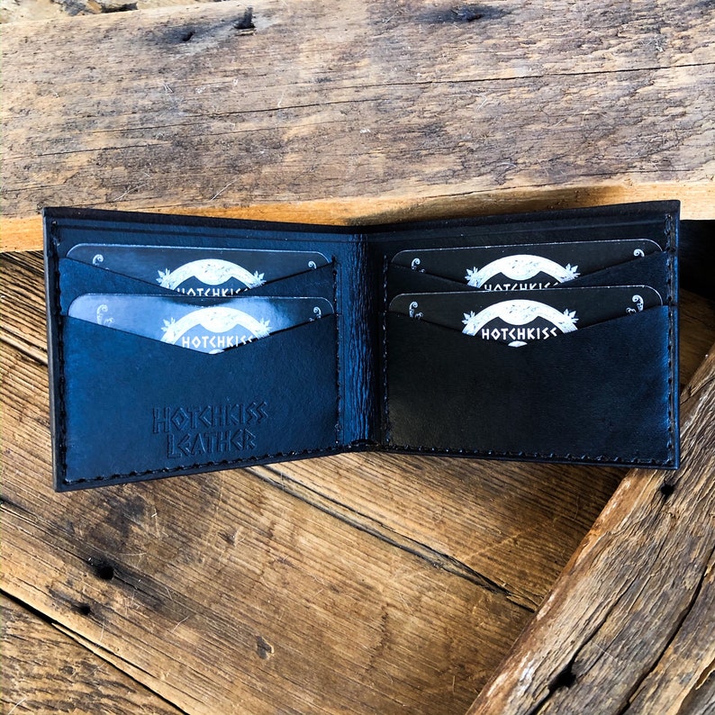 Leather Bifold Wallet with Artwork by Ruffymutt Vampire/'s Embrace