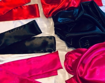 Large Satin Scarf and Edge Scarf Set