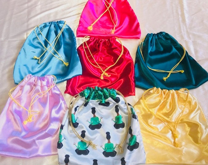 Satin Drawstring Bags - Multiple Colors!