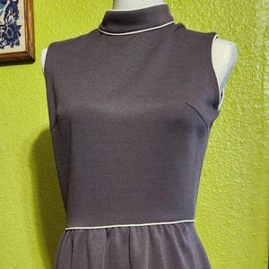 1960s vintage sleeveless mod gray shift dress 60s 70s jacket set small