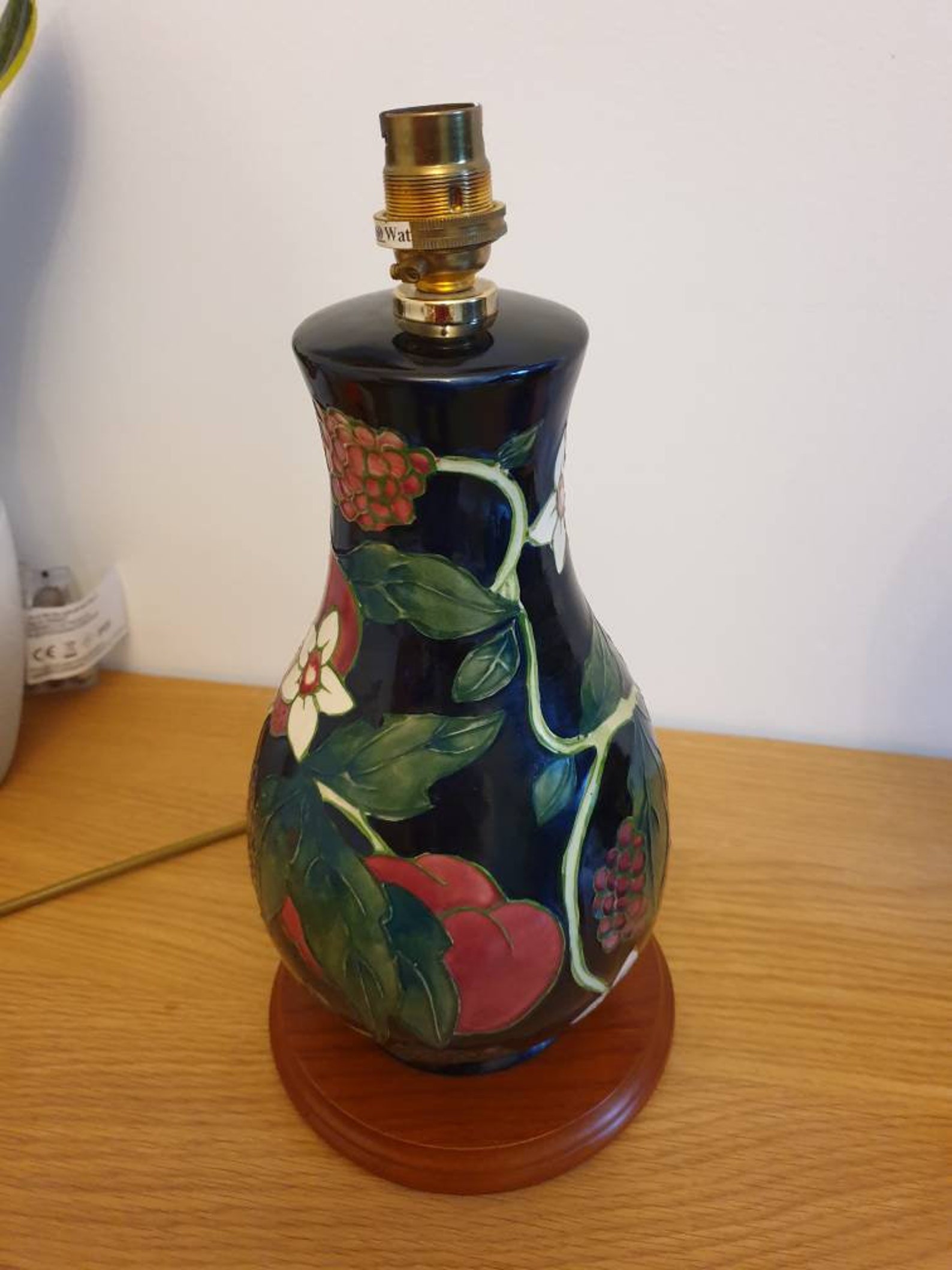 Pair of Moorcroft matching design Table Lamps. Pottery lamp Etsy