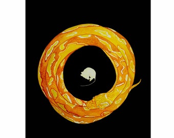 Snake and Mouse Print