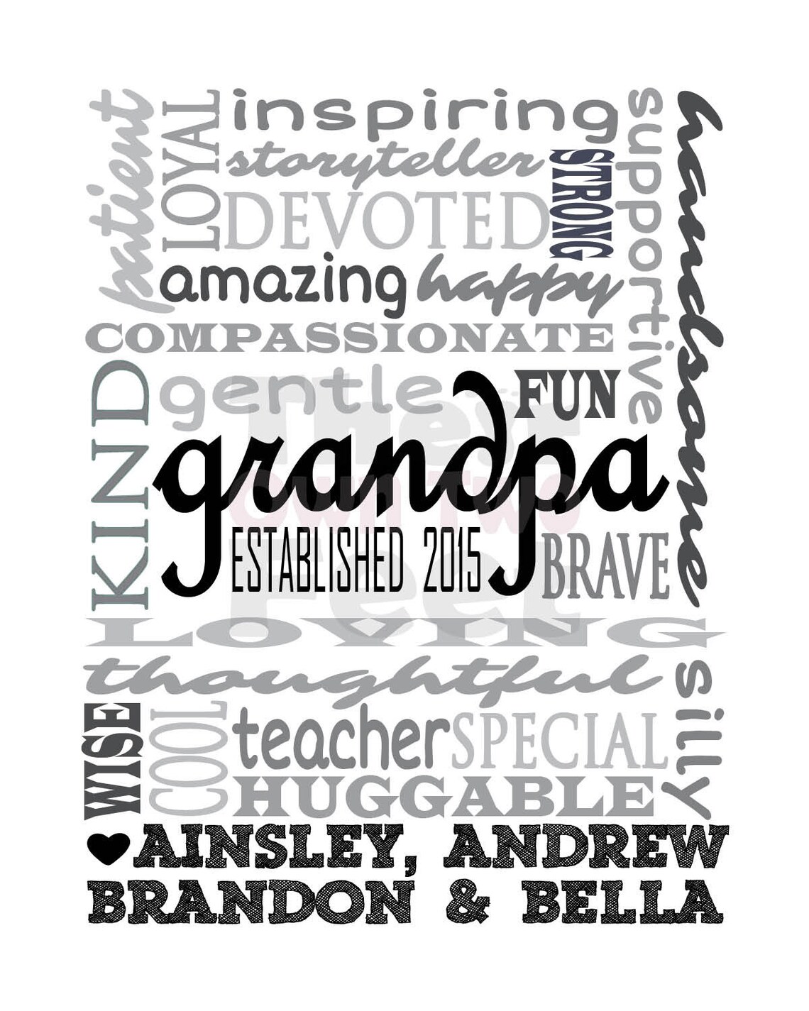 Grandpa Gift from Grandkids Personalised Gift for Him Etsy