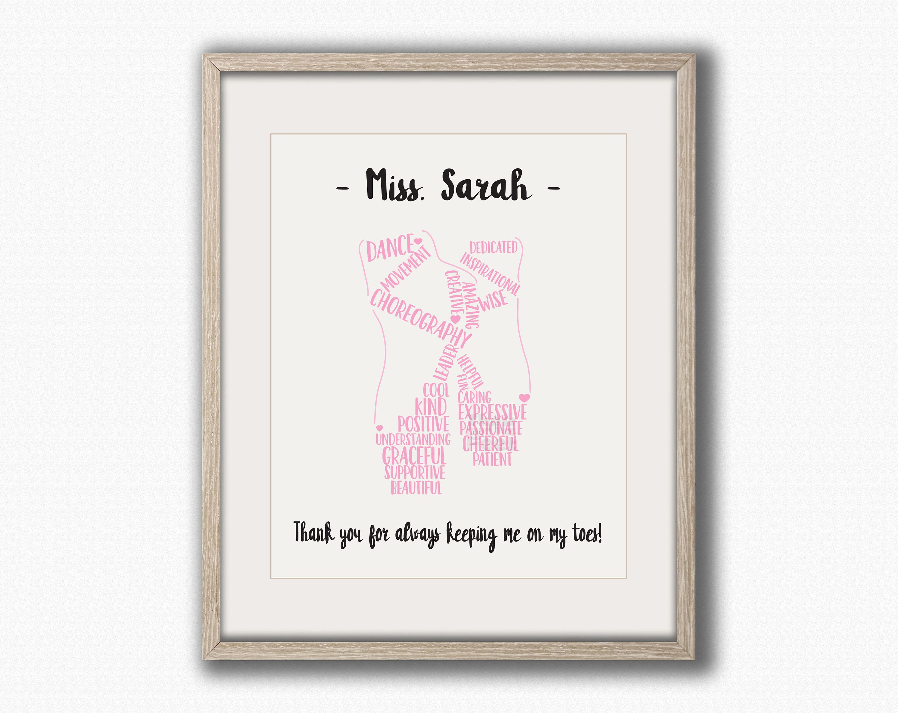 Dance Teacher Gift PRINTABLE Printable Teacher Gifts Ballet - Etsy UK