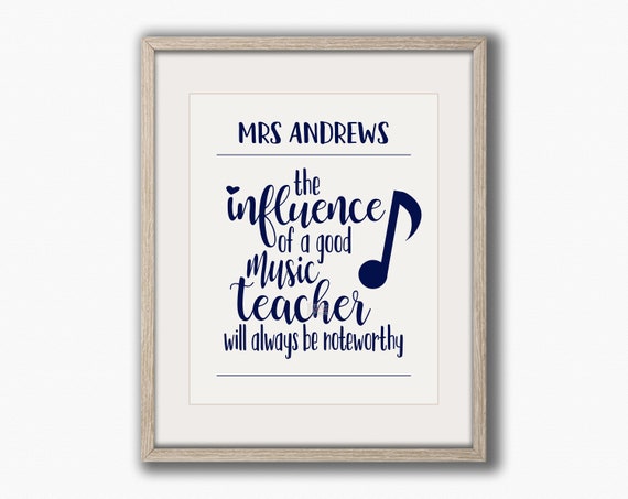PRINTABLE Music Teacher Gift Music Teacher Printable Music | Etsy