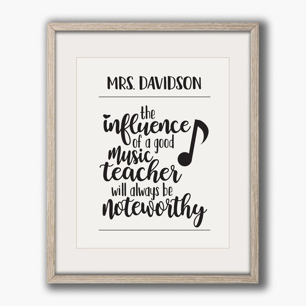 Gift for Music Teacher, Music Teacher Thank You, Music Teacher Appreciation Gift, Band Teacher Gift, Choir Teacher Gift