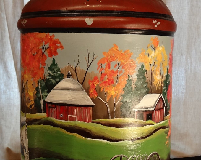 Hand Painted Milk Can Etsy