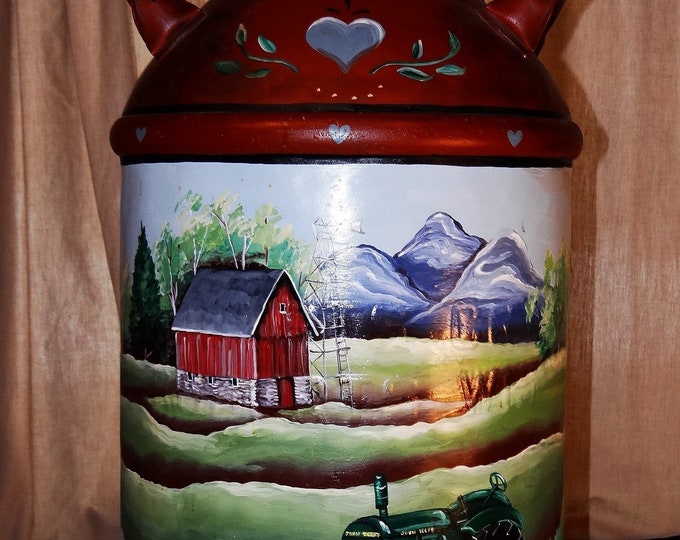 Hand Painted Milk Can Etsy