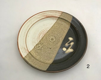 Stoneware plates, thrown and high-fired