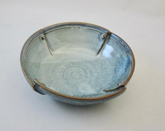 Stoneware bowl, thrown and darted