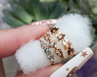 Floral Babe ring stack