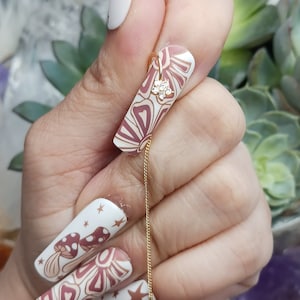 Gold Flower ear cuff threader