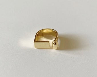 Brass Bar Ring