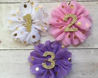 1st birthday hair clip