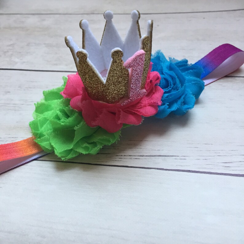 Smash Cake Outfit Smash Cake Headband Rainbow 1st Birthday Headband Rainbow First Birthday Headband Girls 1st Birthday