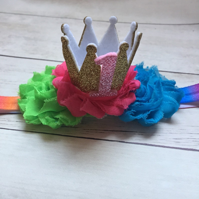 Smash Cake Outfit Smash Cake Headband Rainbow 1st Birthday Headband Rainbow First Birthday Headband Girls 1st Birthday