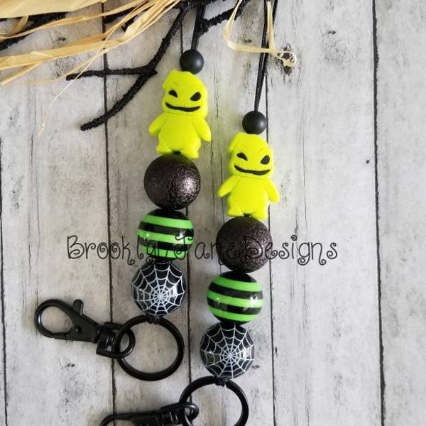 Halloween lanyard, teacher lanyard, lanyard, teacher, badge holder, badge holder, ID holder, breakaway, teacher, lanyard necklace, ghost