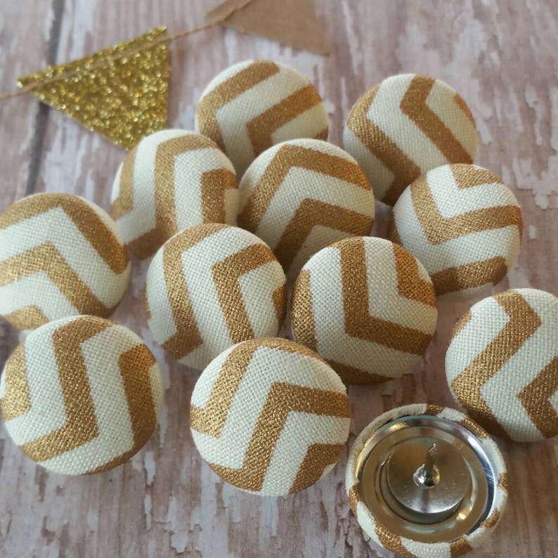 Gold Thumbtack set Push Pin set Decorative Thumb tacks Gold Etsy