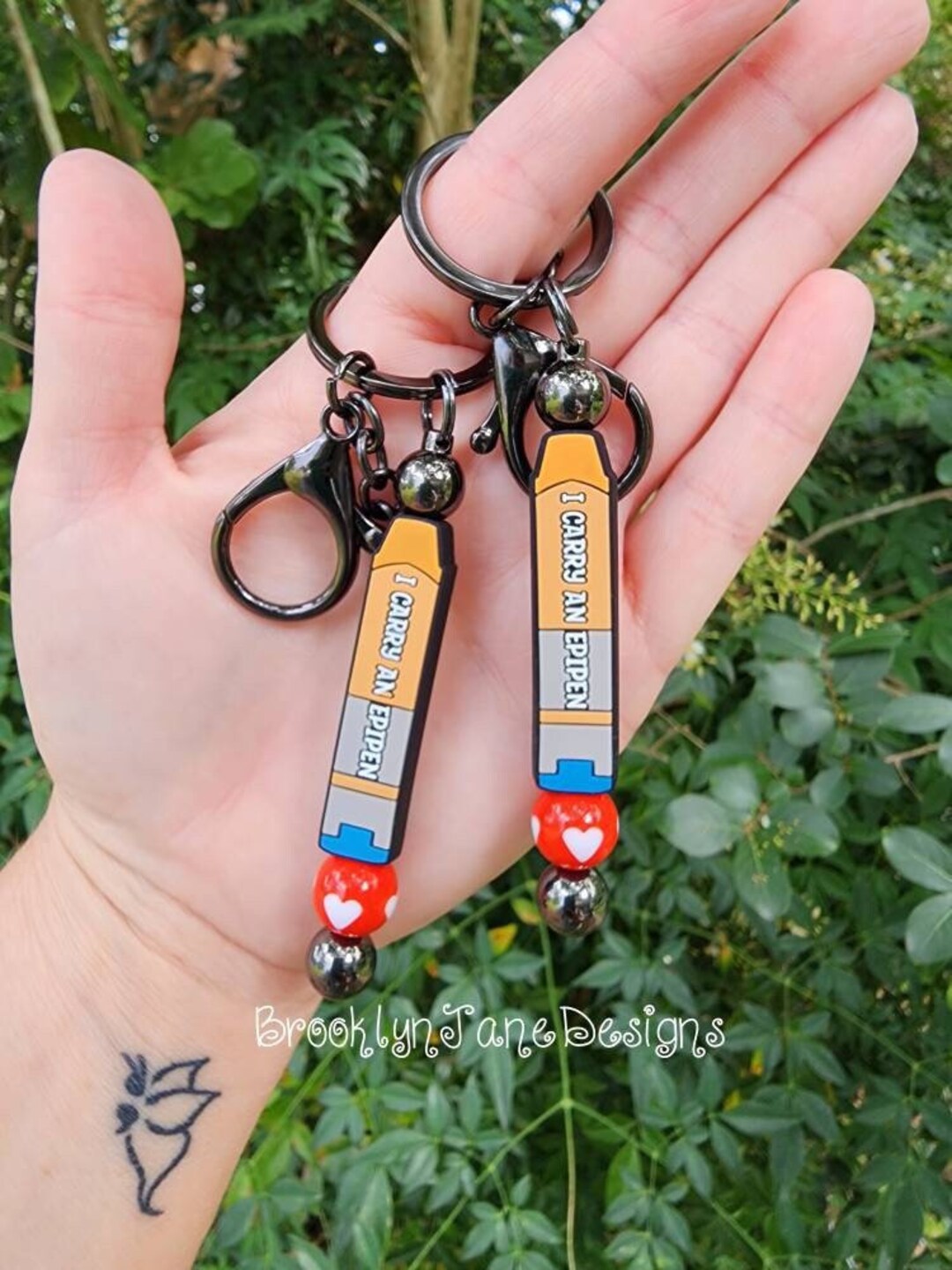 Epipen Alert Keychain Medical Alert Keychain Keychain Etsy