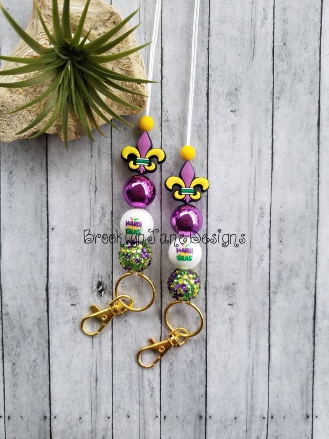 Mardi Gras Lanyard Mardi Gras Teacher Lanyard Lanyard Etsy