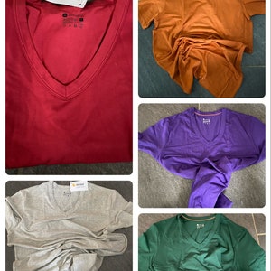 Modal  T-shirt blanks V neck