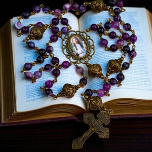 Saint Agnes Beaded Rosary