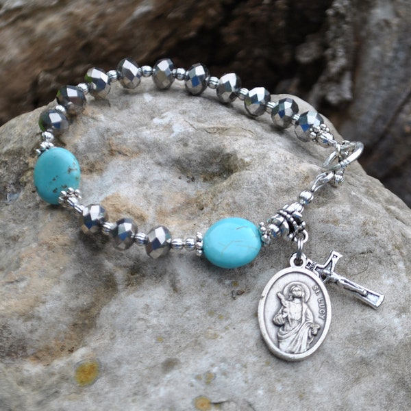 St Lucy Rosary Bracelet