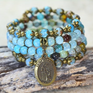 St Francis Of Assisi Memory Wire Bracelet