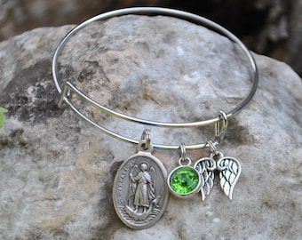 St Raphael Archangel Bangle Bracelet