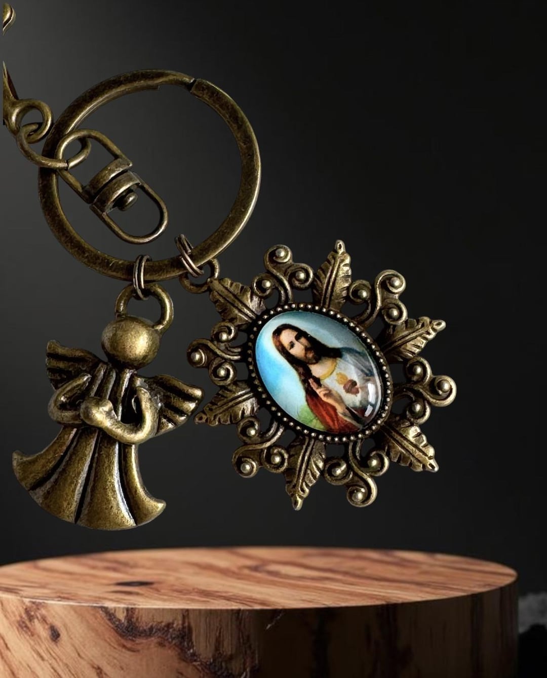 Sacred Key Chain Sacred Heart of Jesus Keychain - Etsy