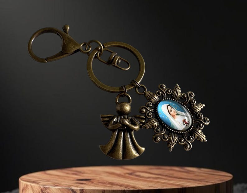 Sacred Key Chain Sacred Heart of Mary Keychain - Etsy