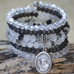 Padre Pio Memory Wire Bracelet