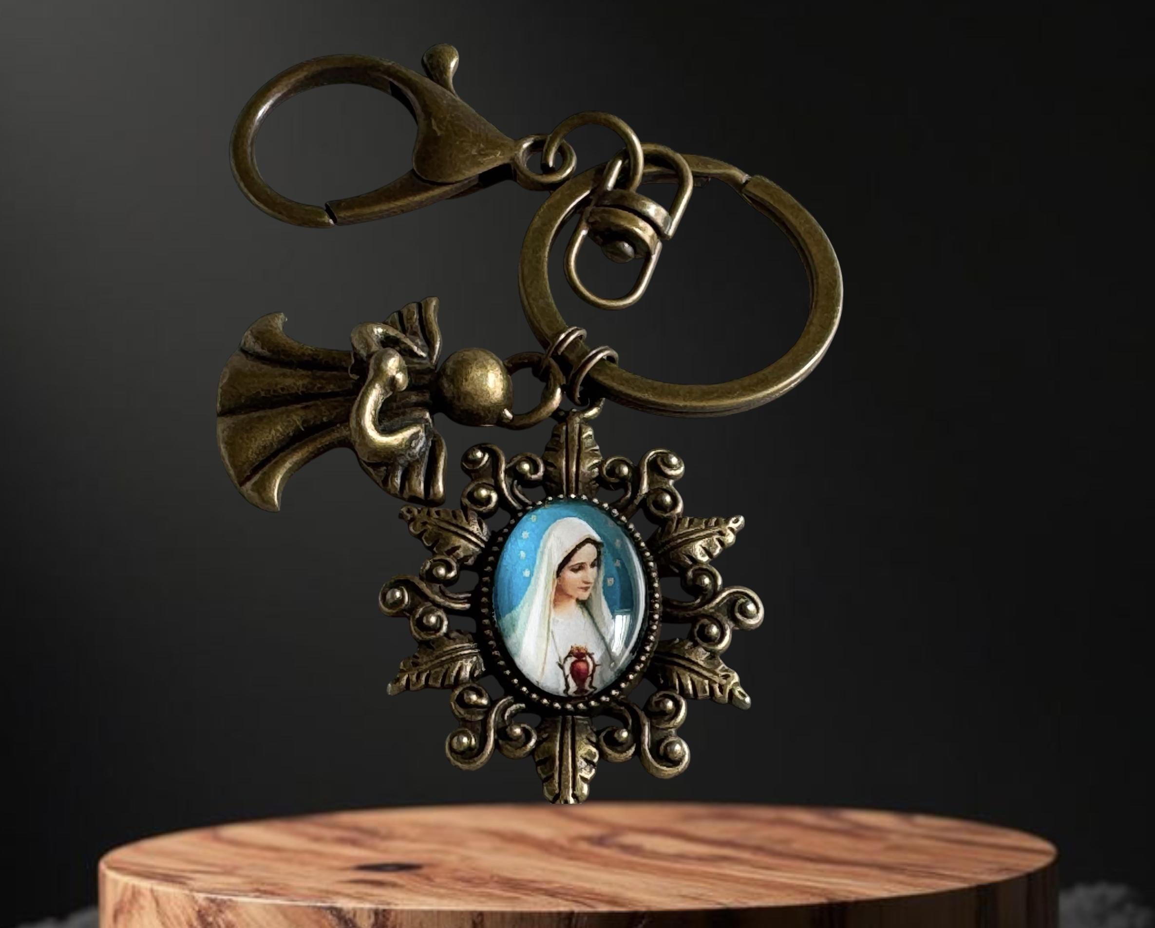 Sacred Key Chain Sacred Heart of Mary Keychain - Etsy