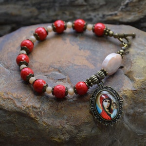 Madonna and Child Jesus Rosary Bracelet