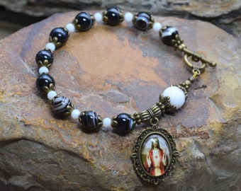 Sacred Heart of Jesus Rosary Bracelet