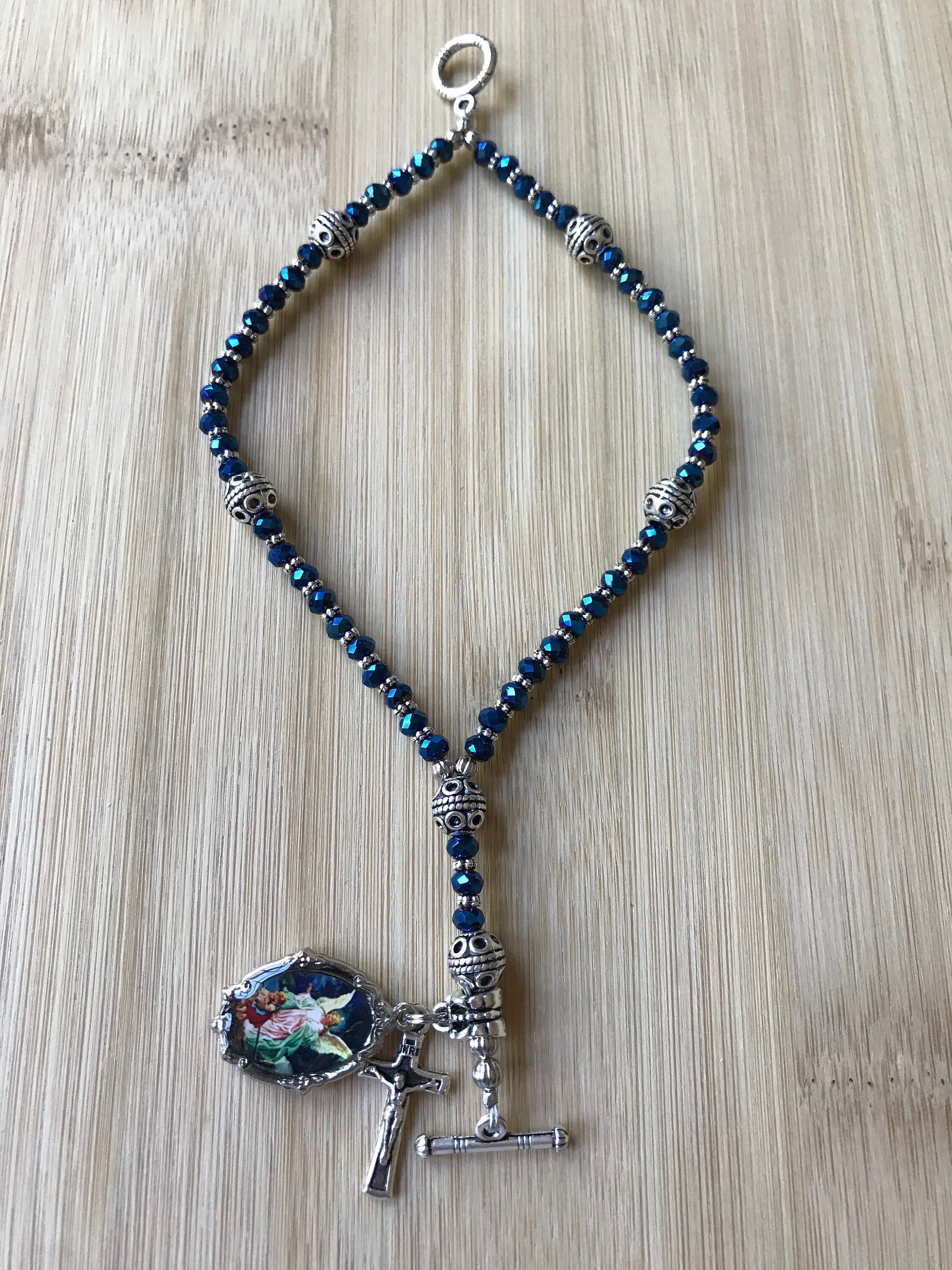 Guardian Angel Rosary Bracelet | Etsy