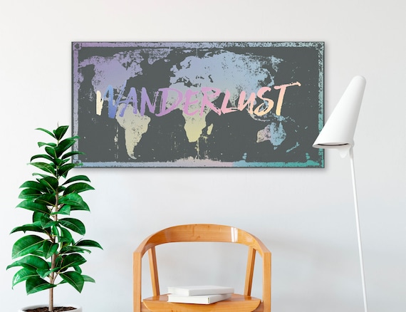 Wanderlust Printable World Map Printable Comic Style Map | Etsy Ireland