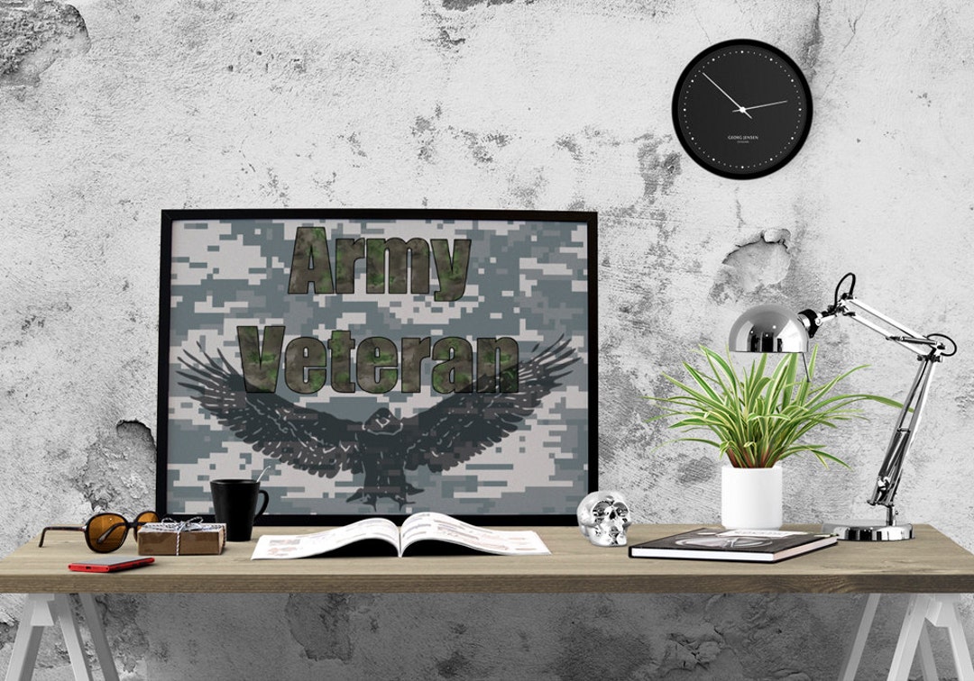 Army Veteran Printable Man Cave Art Office Art Army Decor - Etsy Australia