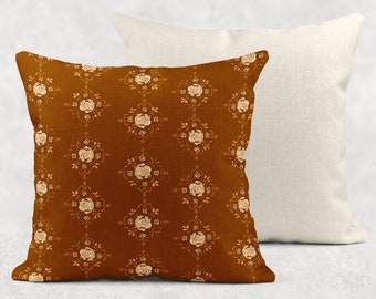 Rust pillow cover, copper color pillows, Linen throw pillow cover, ginger cushion sofa pillow case, Decorative lumbar case, 22x22, 18x18