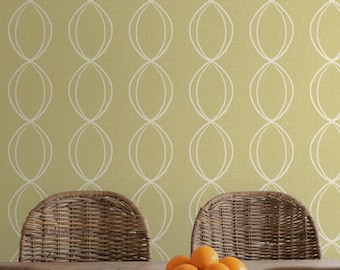Mid Century Modern Wallpaper Idea - Geometric Wallpaper Design in Contemporary Color Choices - Choose peel and stick or other options.