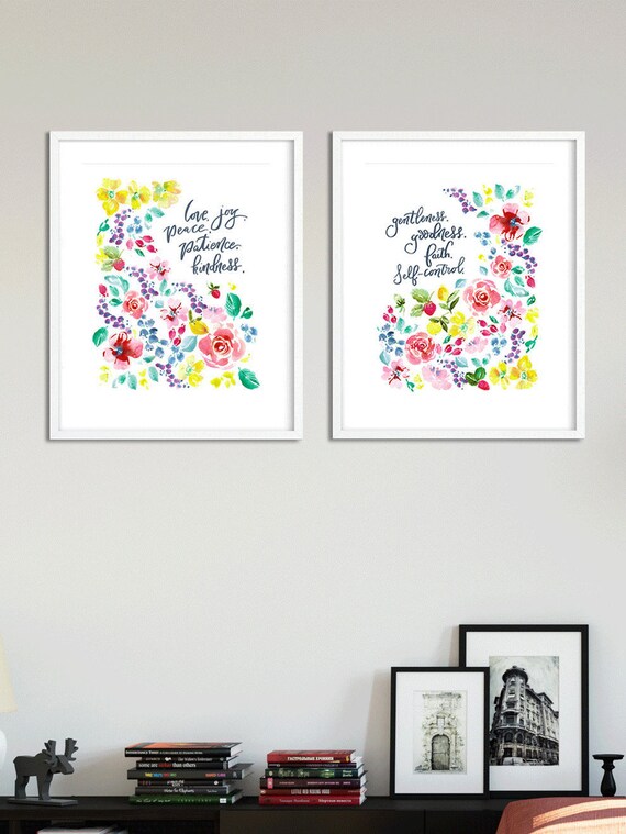 Fruit Of The Spirit Printable Wall Art Galatians 5 22 23 Etsy