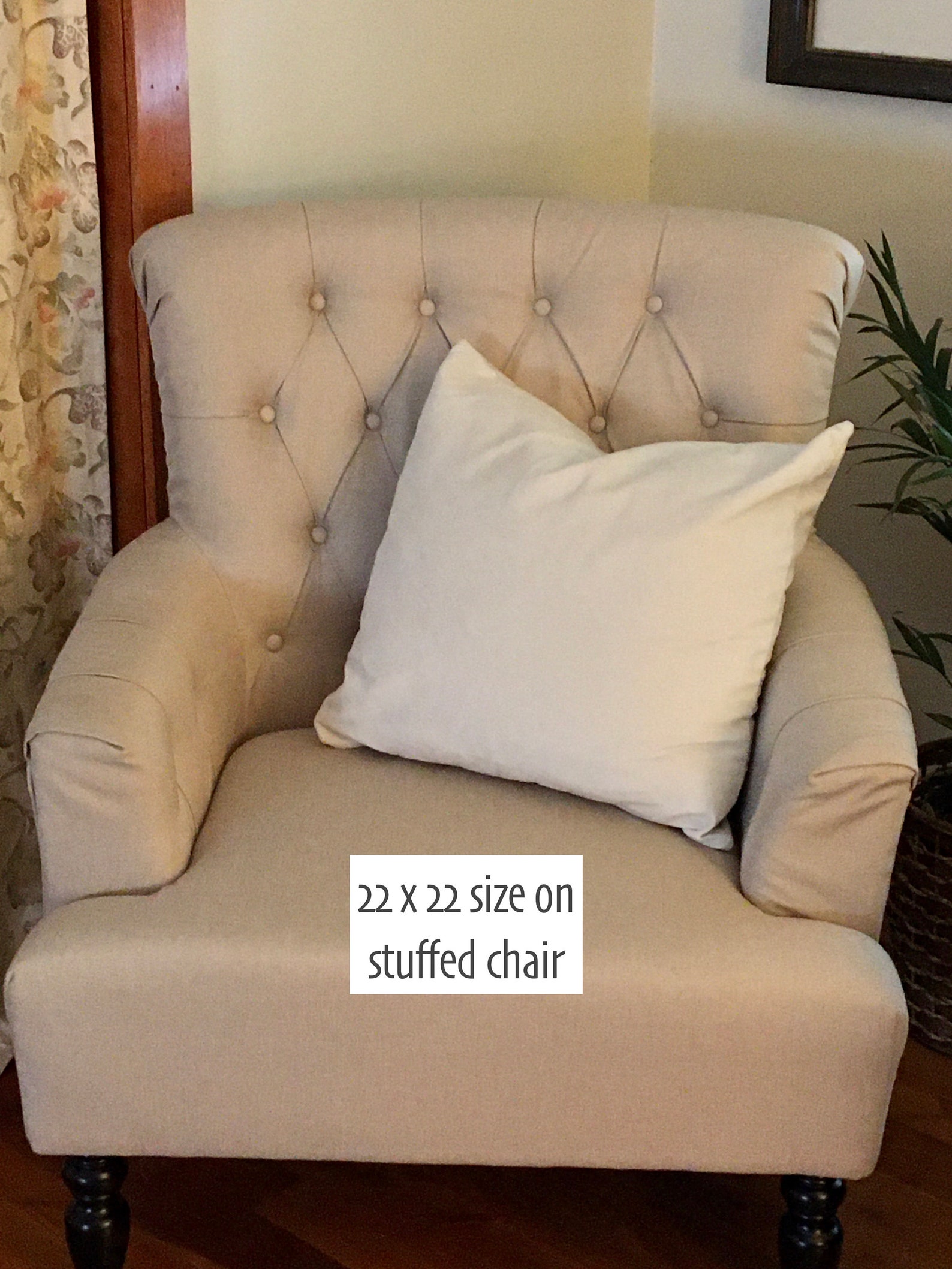 Modern Farmhouse Decorative Pillow Cover, 18 X 18 Green Wreath Pillow