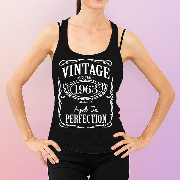 Vintage 1963 Women's Tank Top | 60th Birthday Party Gear Celebration Gift 60 Years Anniversary Gift For Women Mother's Day