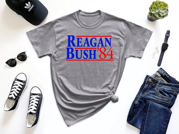 Vintage 80s Reagan Bush 84 Republican Political T-Shirt Vintage 80s Reagan Bush 84 Republican Political T-Shirt