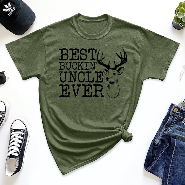 Best Buckin' Uncle Ever | Christmas Thanksgiving Fathers Day Gift for Uncle | Men's T-shirt