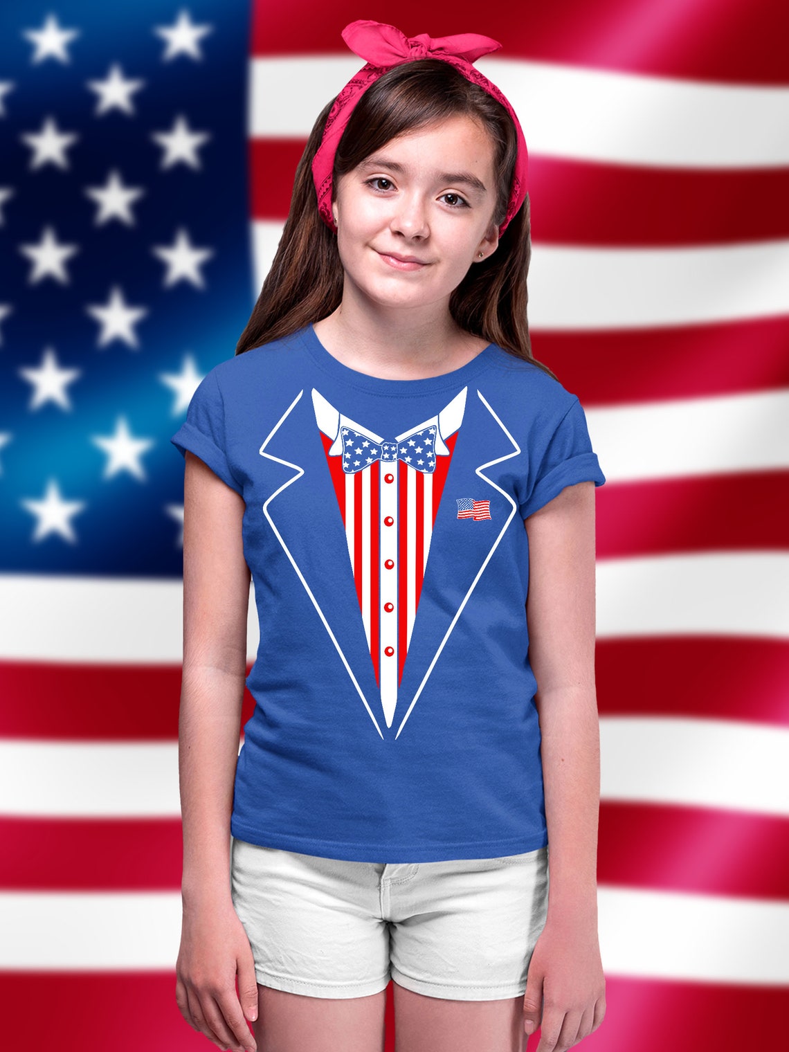 American Flag Bowtie Tuxedo 4th of July USA Patriotic Memorial - Etsy