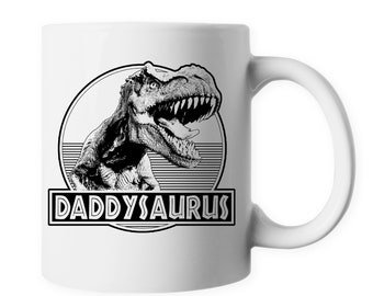 Daddysaurus Funny T-Rex Dinosaur Family Novelty Ceramic Coffee Mug Gift Tea Cup PB331