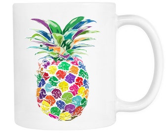 Colorful Pineapple Gift Novelty Ceramic Coffee Mug Tea Cup